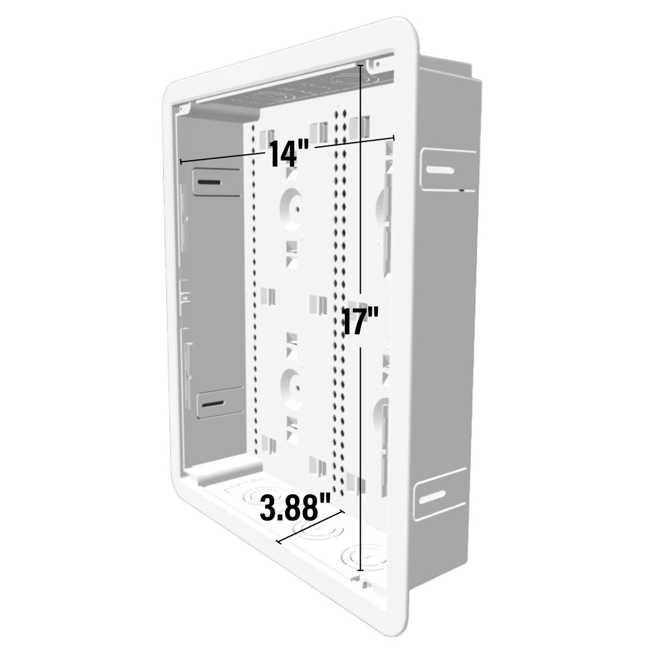 ENP17 Indoor 17" Media Device 'Behind-TV' In-Wall Enclosure